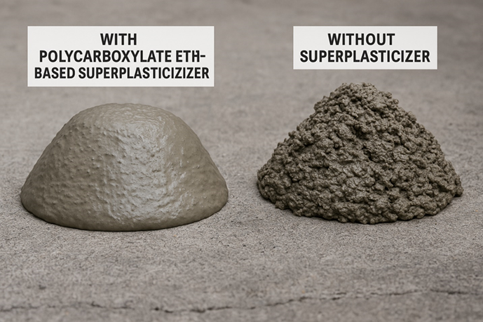 اثر دوز ابرروان‌کننده پلی‌کربوکسیلاتی (PCE) بر اسلامپ، مقاومت و مدول الاستیسیته بتن M60